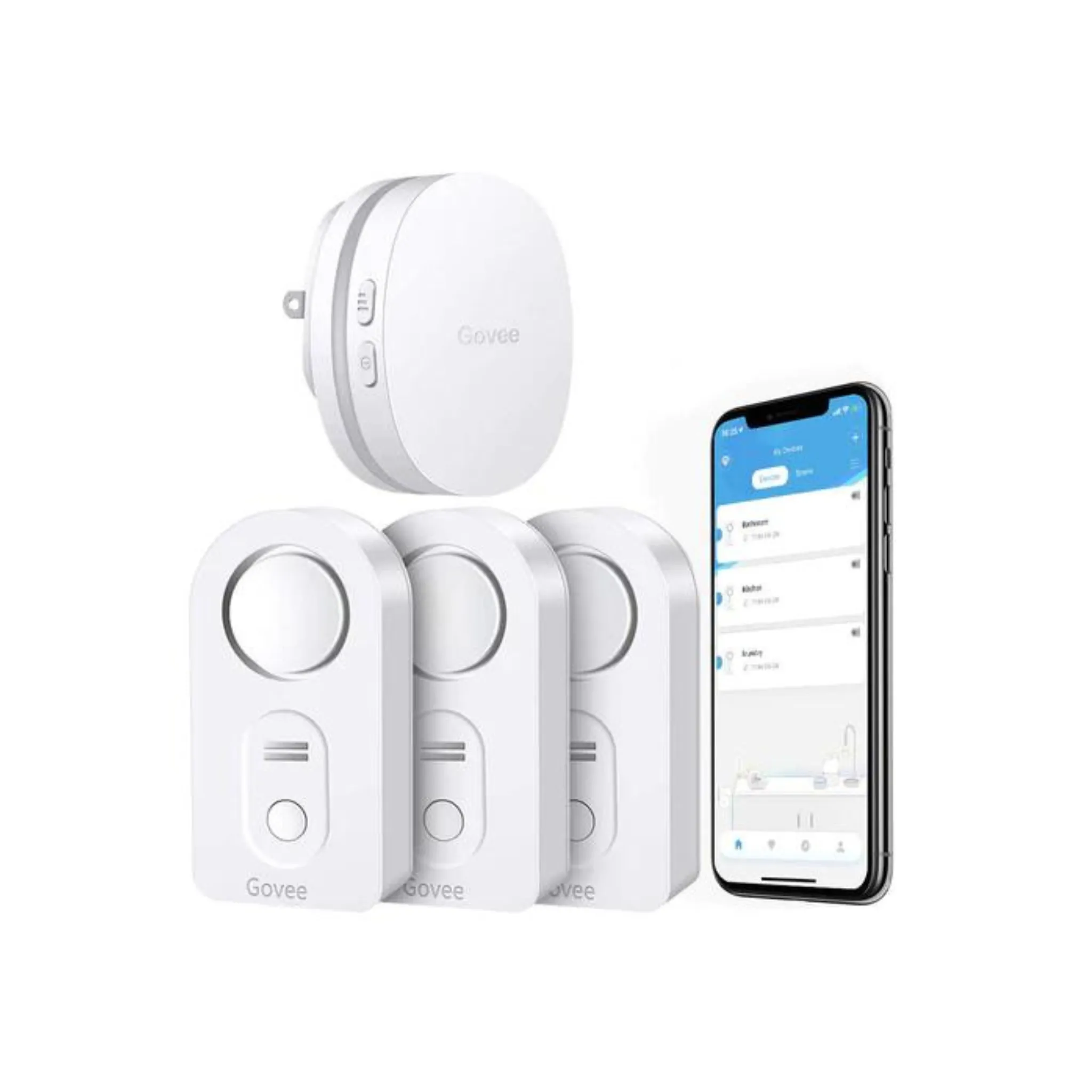 Govee Wi-Fi Water Sensors Alarm: 1x Wi-Fi Gateway   3x Sensors or 5x Sensors