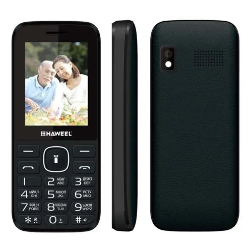 Haweel X1 Mobile Phone 2.4 inch Network 2G Dual SIM Super Big Speaker Support FM / TF / Torch Russian Keyboard Older Phone