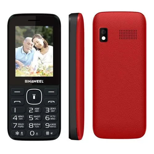 Haweel X1 Mobile Phone 2.4 inch Network 2G Dual SIM Super Big Speaker Support FM / TF / Torch Russian Keyboard Older Phone