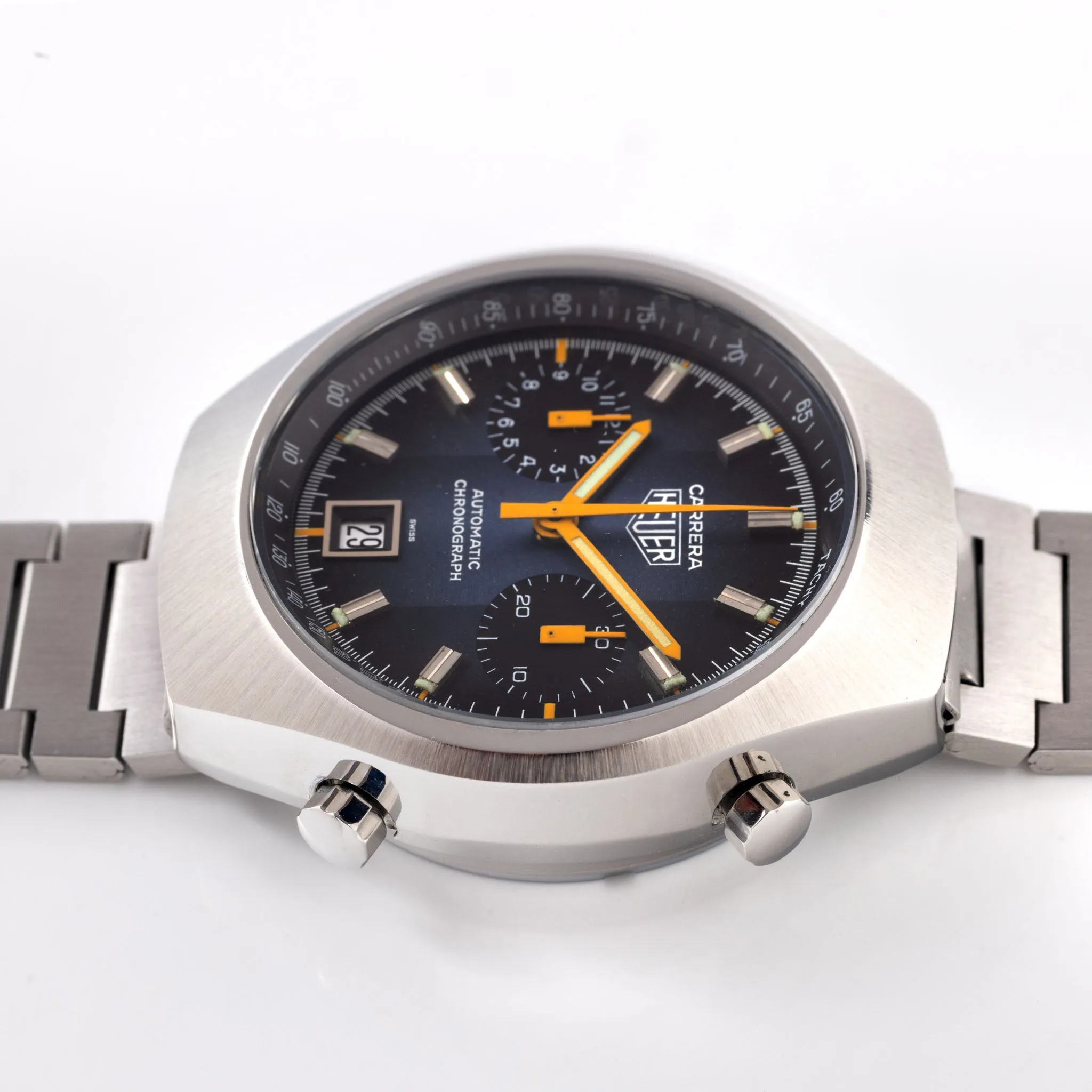 Heuer Carrera Chronograph Cal. 12 Ref. 110.573 with Rare “Automatic” Box