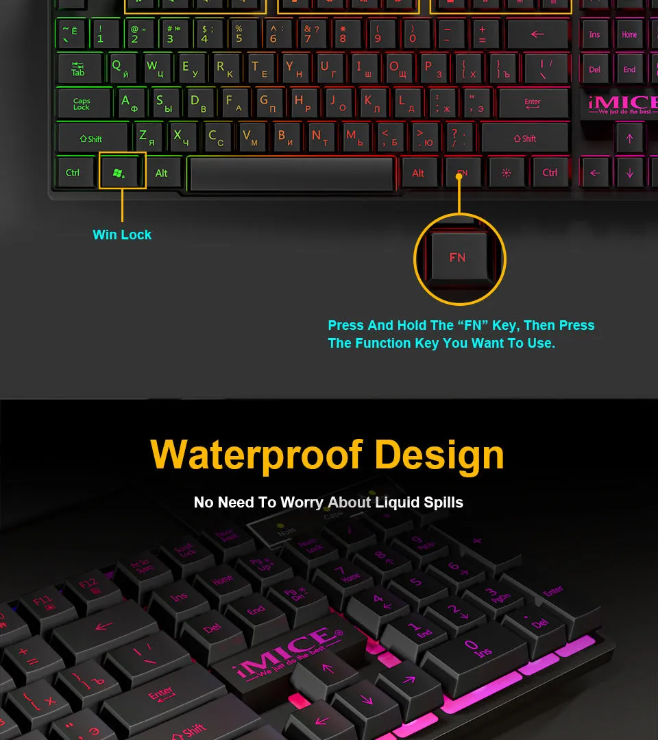 iMice Gaming Keyboard Mechanical