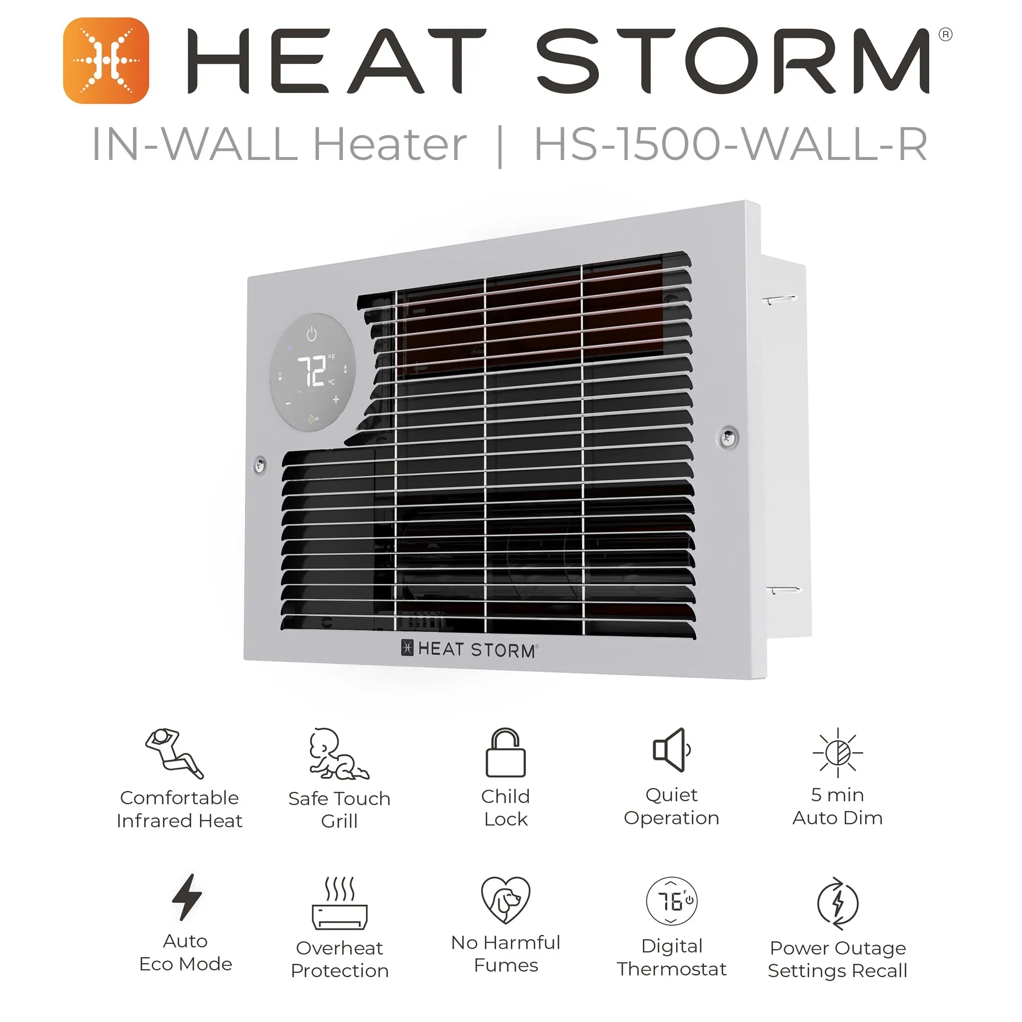 In-Wall Electric Heater with Wi-Fi