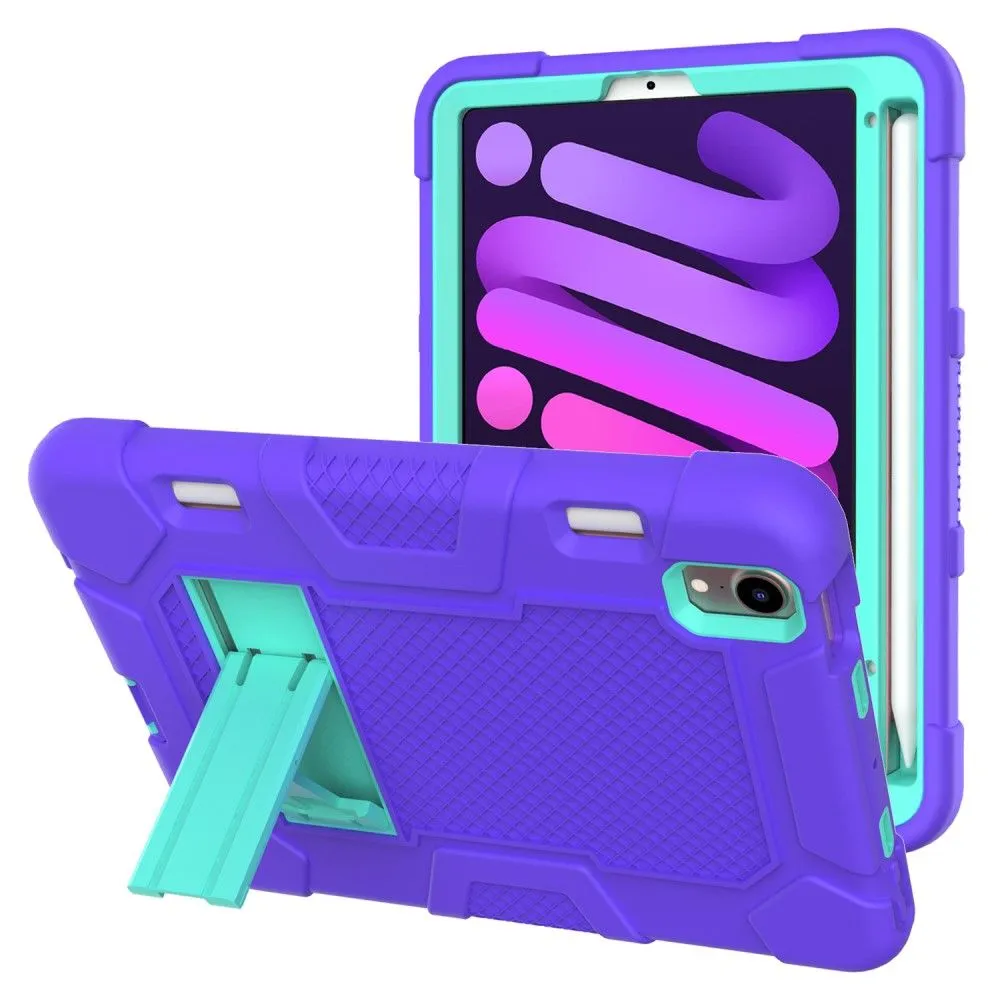 iPad Mini 6 (2021) TPU   silicone cover - Purple / Mint Green