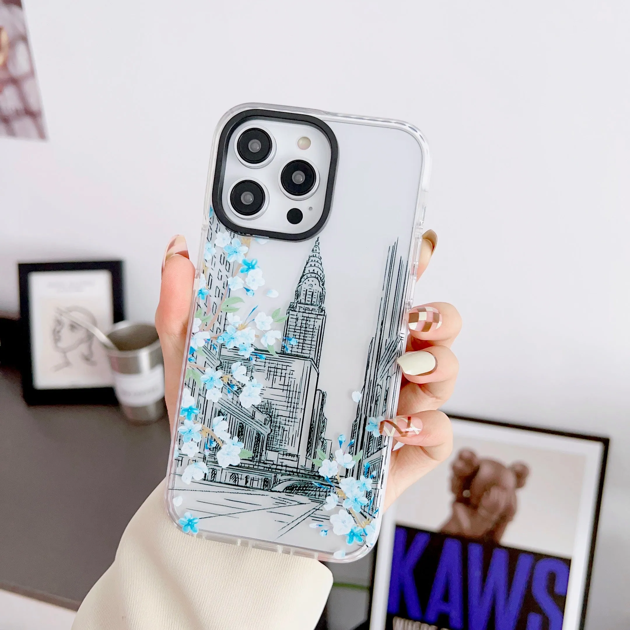 iPhone Impact Proof Silicon Case ( Paris And London Blue )