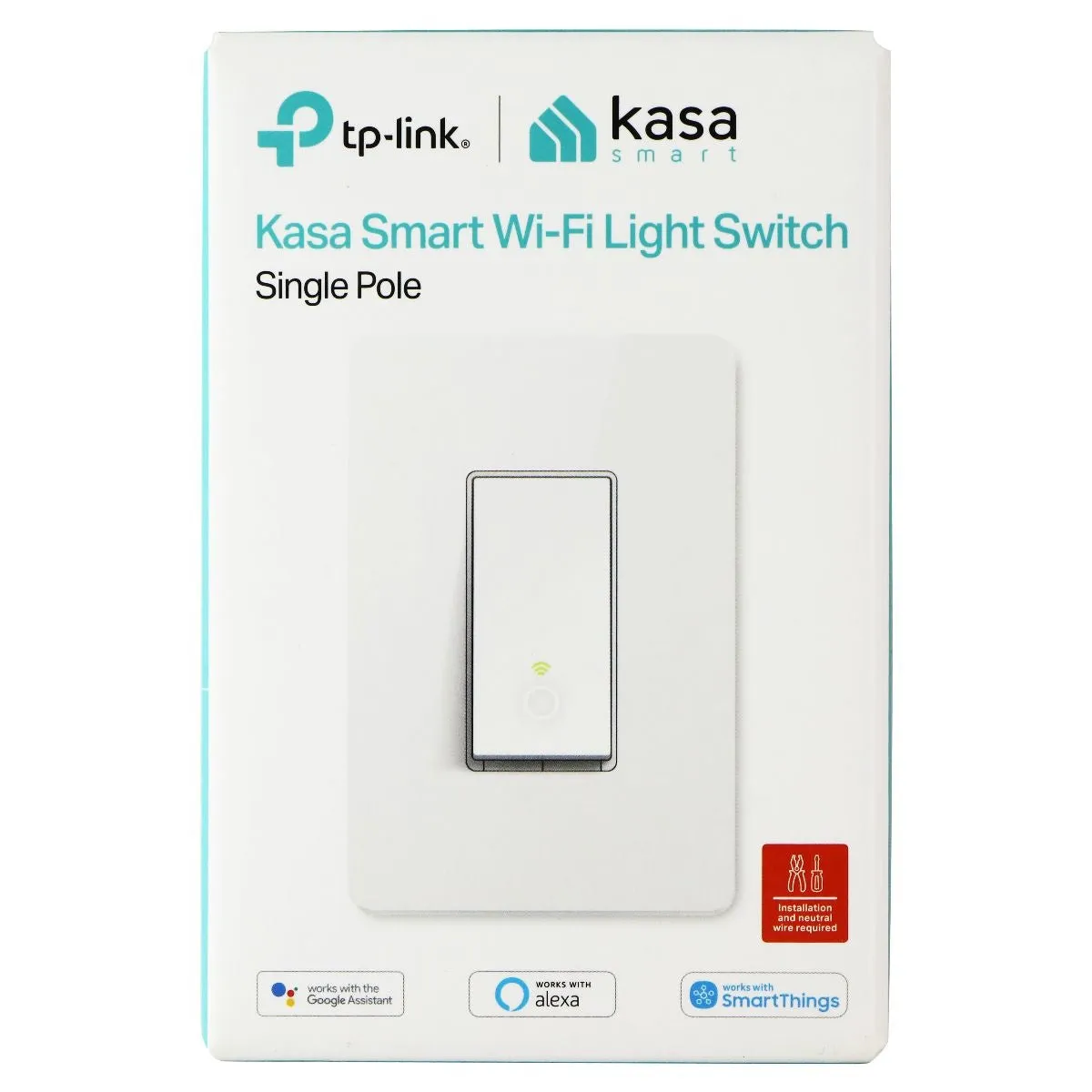 Kasa Smart Light Switch HS200 Single Pole (Needs Neutral Wire) - White