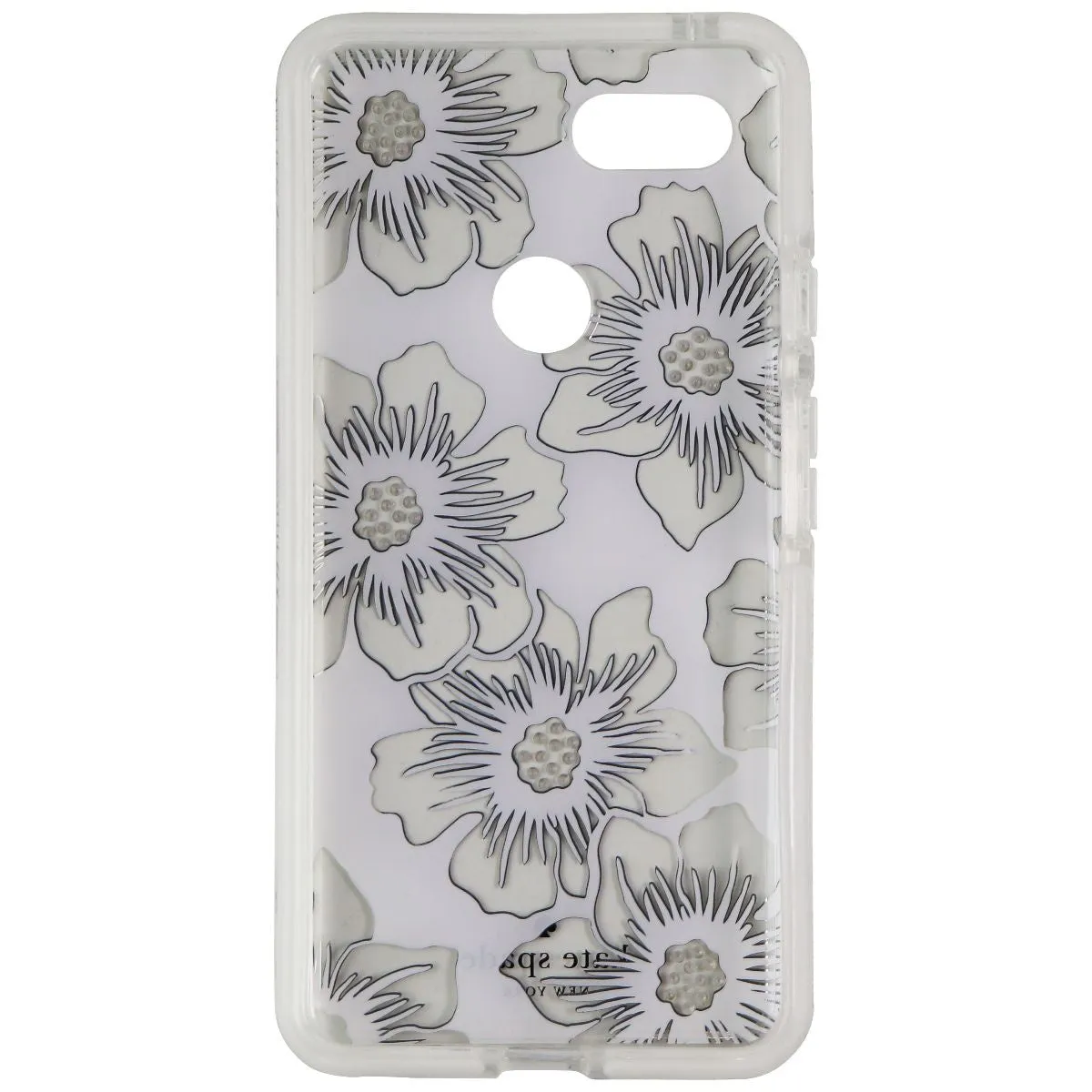 Kate Spade Defensive Hardshell Case for Pixel 3 XL - Reverse Hollyhock/Cream