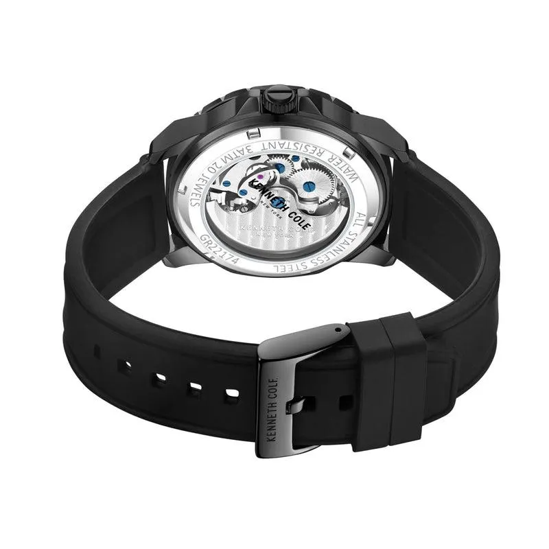 Kenneth Cole Gents Silicone Mechanical Watch KCWGR2217401