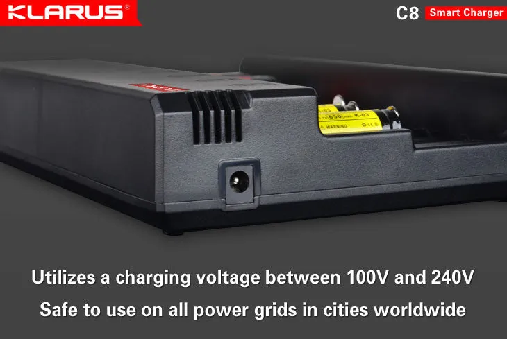 Klarus C8 Charger for Li-ion Ni-MH and Ni-Cd batteries