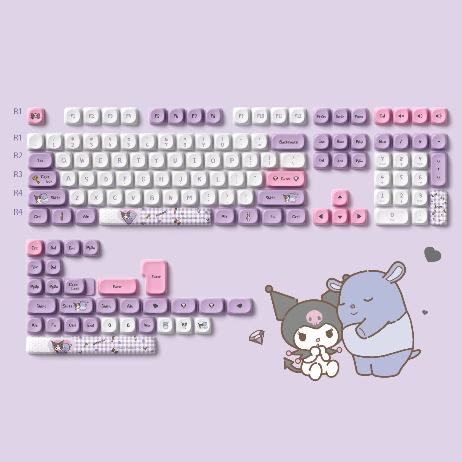 Kuromi Keycap Set