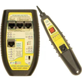 LAN Tester with Remote Probe for Hubs, Switches, PCs, and Cables: Tests and Repairs 10, 100, and 1000 Base-T Networks - (TVR10/100/1000)