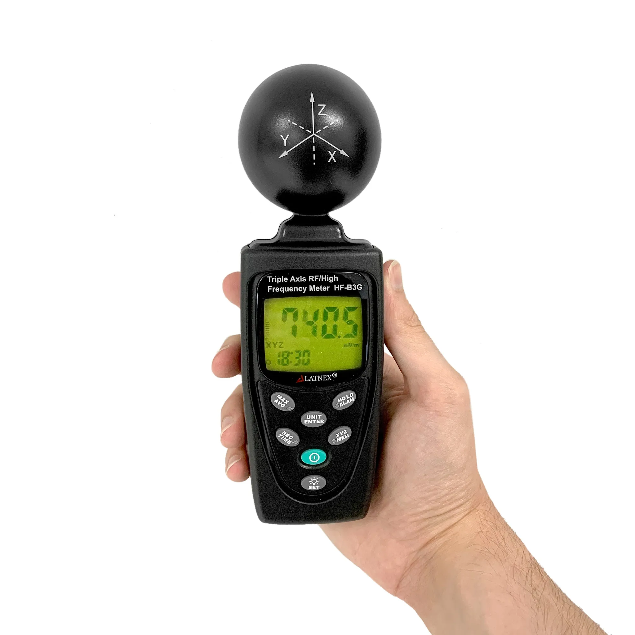 LATNEX® HF-B3G: Triple Axis RF Meter