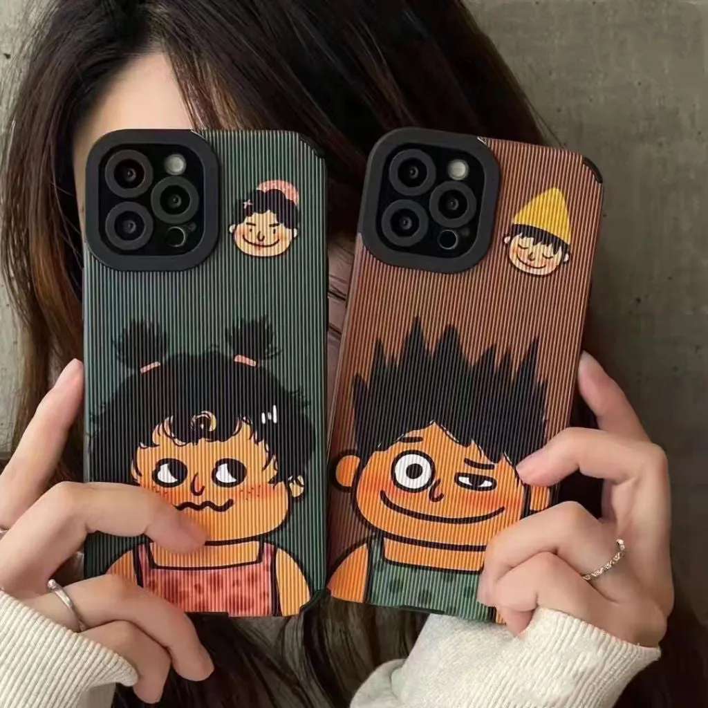 Leather Silicone Cartoon Hard Case For Realme