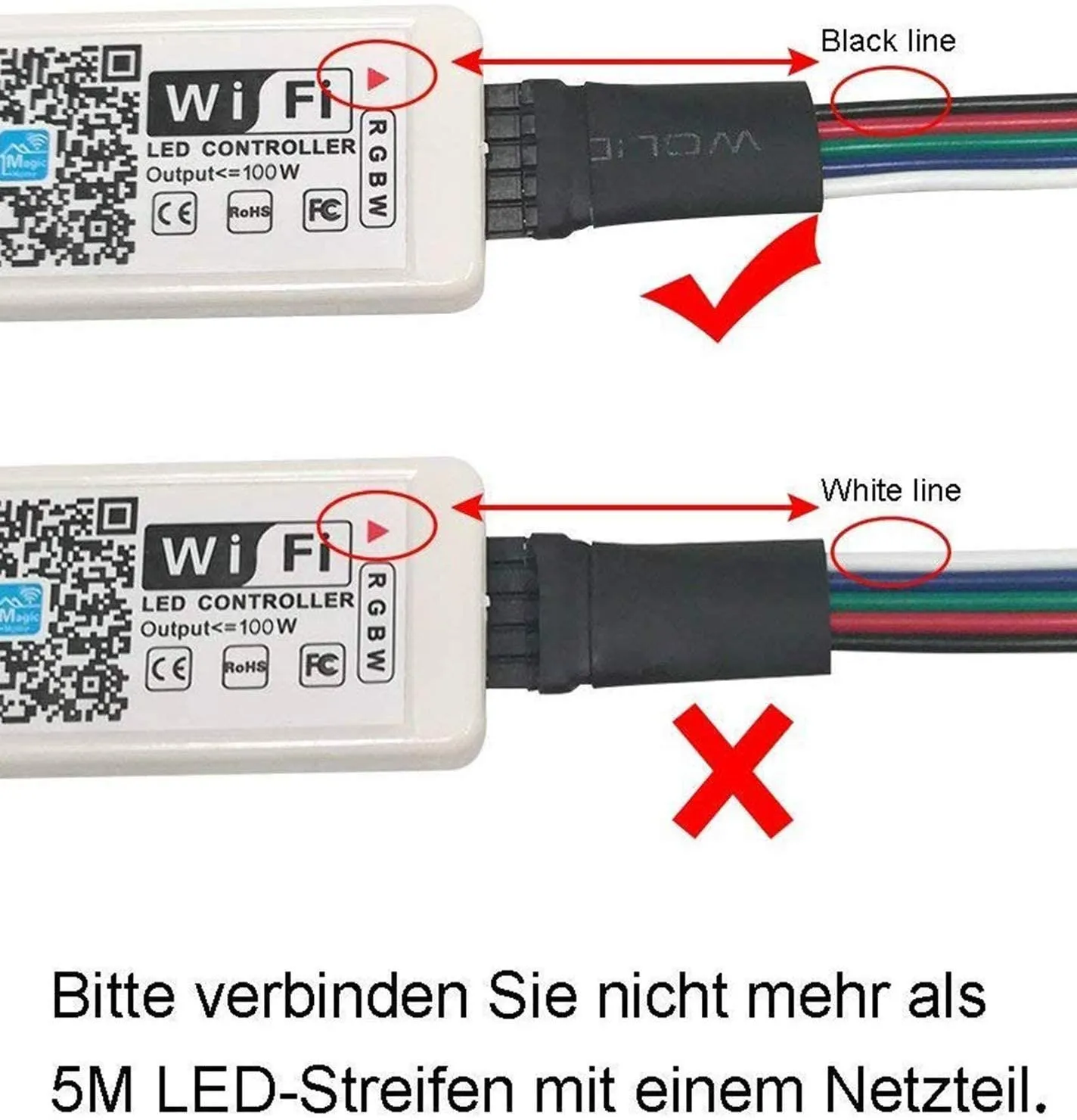 LED RGBW Wifi Controller with Remote Multi-Zone