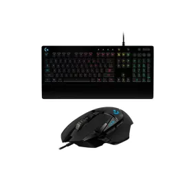 Logitech G213 Prodigy Gaming Keyboard, LIGHTSYNC RGB Backlit Keys & Logitech G502 Hero High Performance Wired Gaming Mouse - Combo