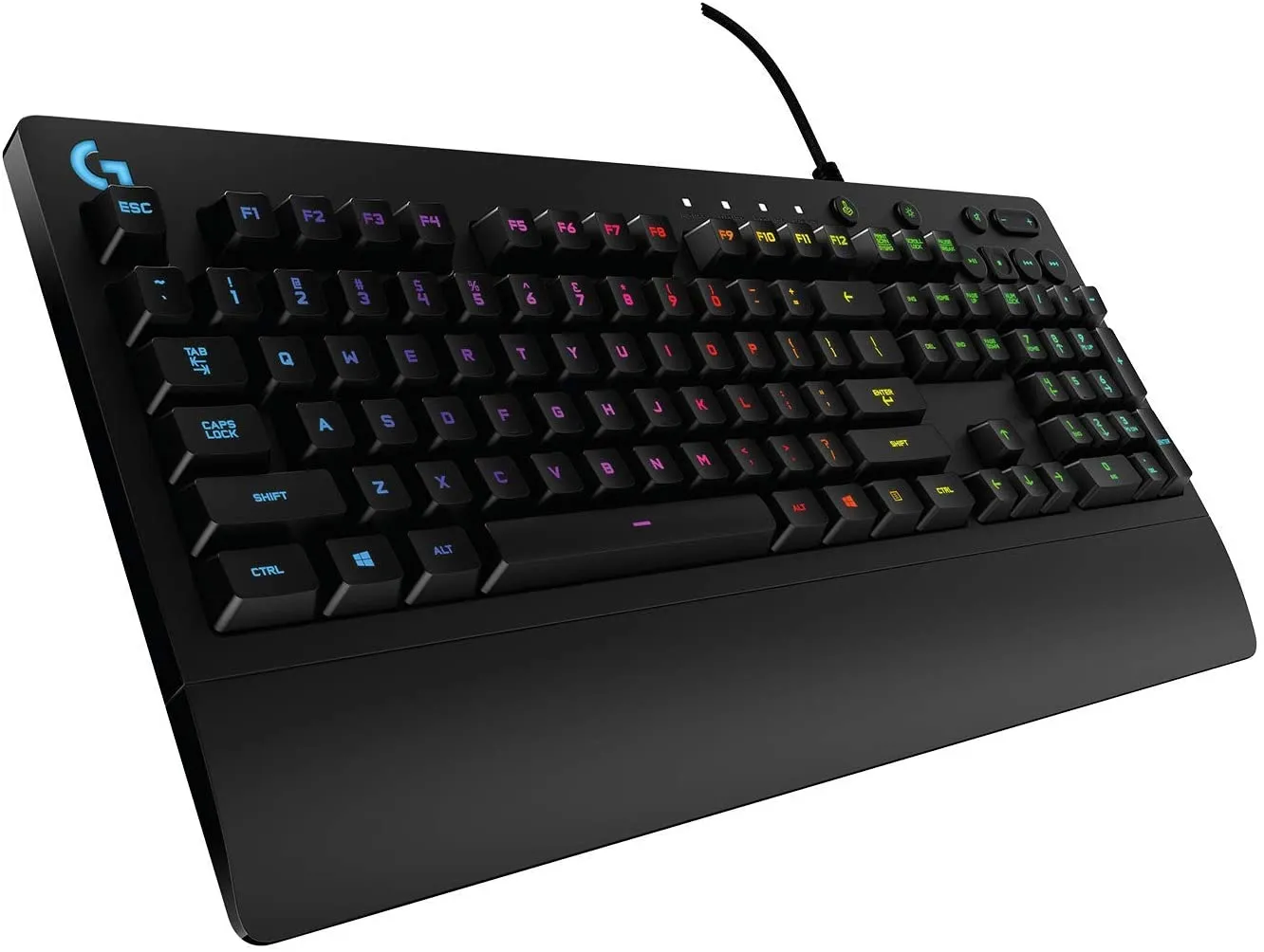 Logitech G213 Prodigy Gaming Keyboard with Spill-Resistant Design, LIGHTSYNC RGB, Onboard Media controls for Windows 7, 8, 8.1, and Windows 10