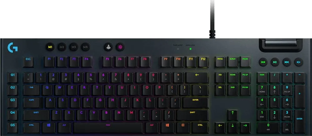 Logitech G815 RGB Wired Mechanical Gaming Keyboard with low profile GL-Tactile switches