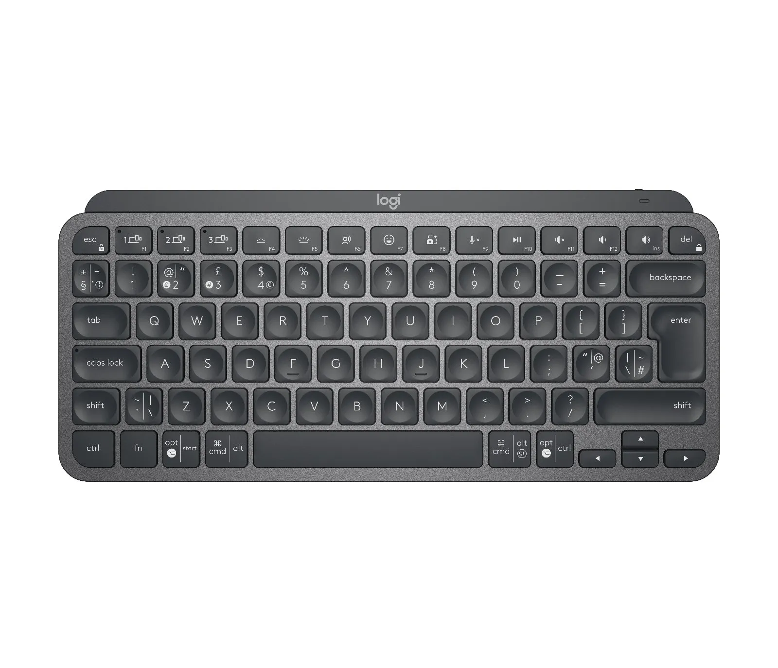 Logitech Mx Keys Mini - Keyboard - Backlit - Bluetooth - Qwerty - Uk - Graphite