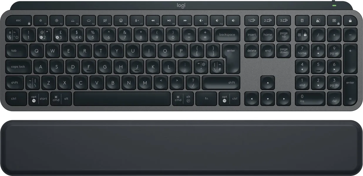 Logitech Mx Keys S - Keyboard - Backlit - Wireless - Bluetooth Le - Qwerty - Uk - Key Switch: Scissor-Key - Graphite - W