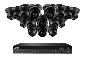 Lorex 4K (16 Camera Capable) 4TB Wired NVR System with Nocturnal 3 Smart IP Dome Cameras with Listen-In Audio and 30FPS