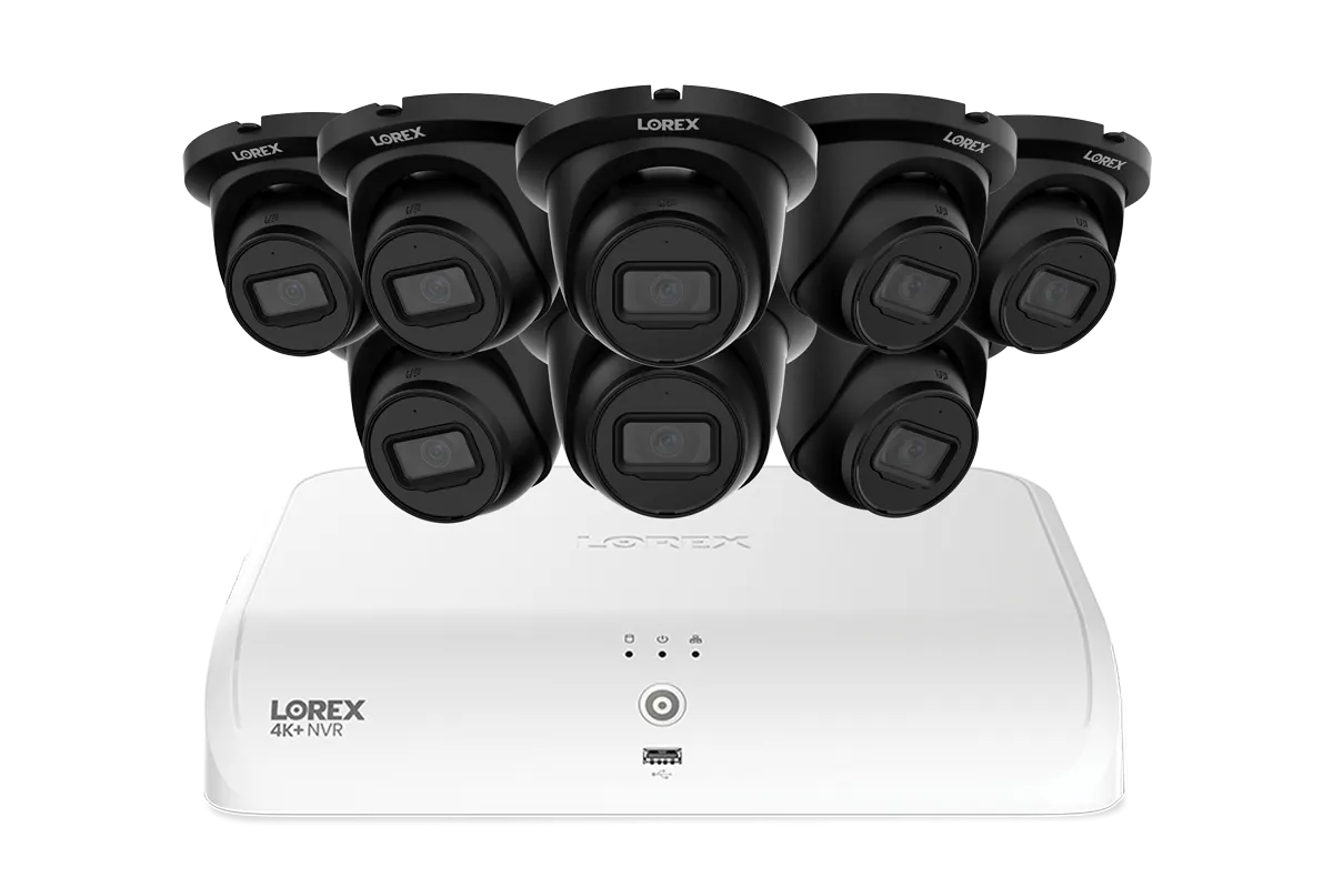 Lorex Fusion Series 4K  16 Channel (8 Wired   8 Fusion Wi-Fi) 2TB Wired System with A4 Wired 2K IP Turret Cameras