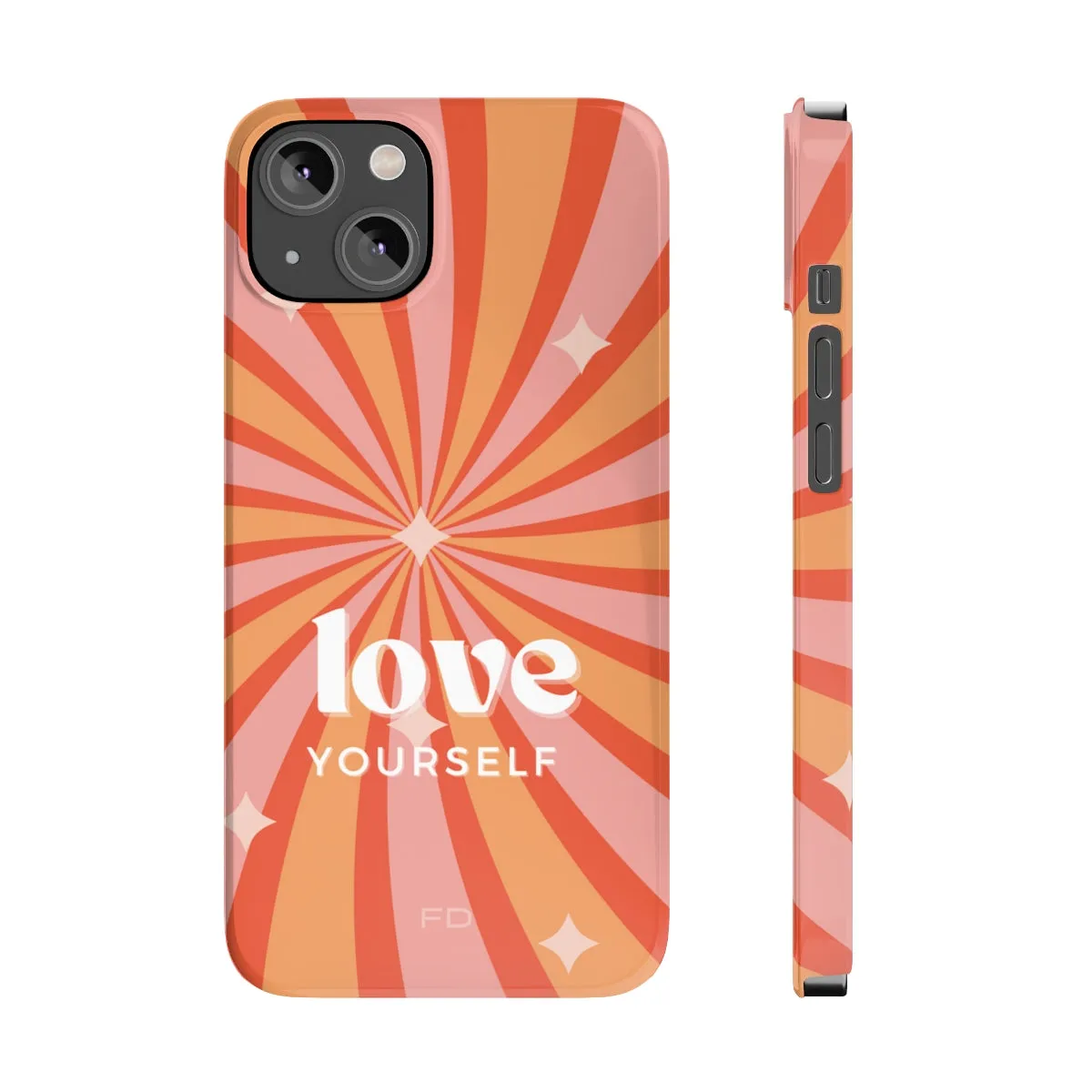 Love Yourself Positive Message Slim iPhone Case