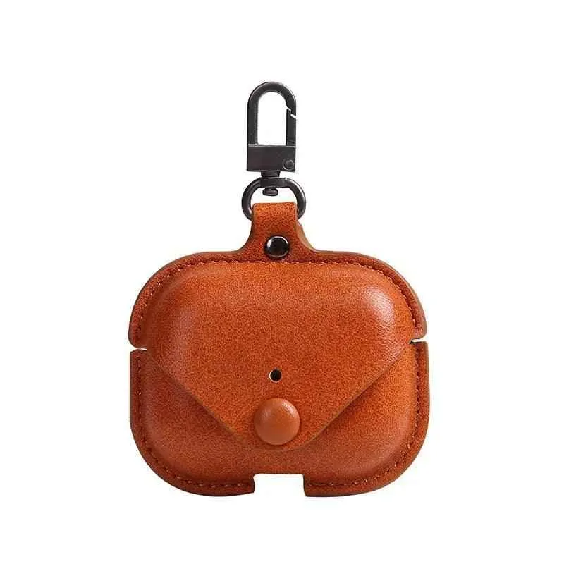 Luxury PU Leather Protective Cover with Hook for AirPods Case 1-3