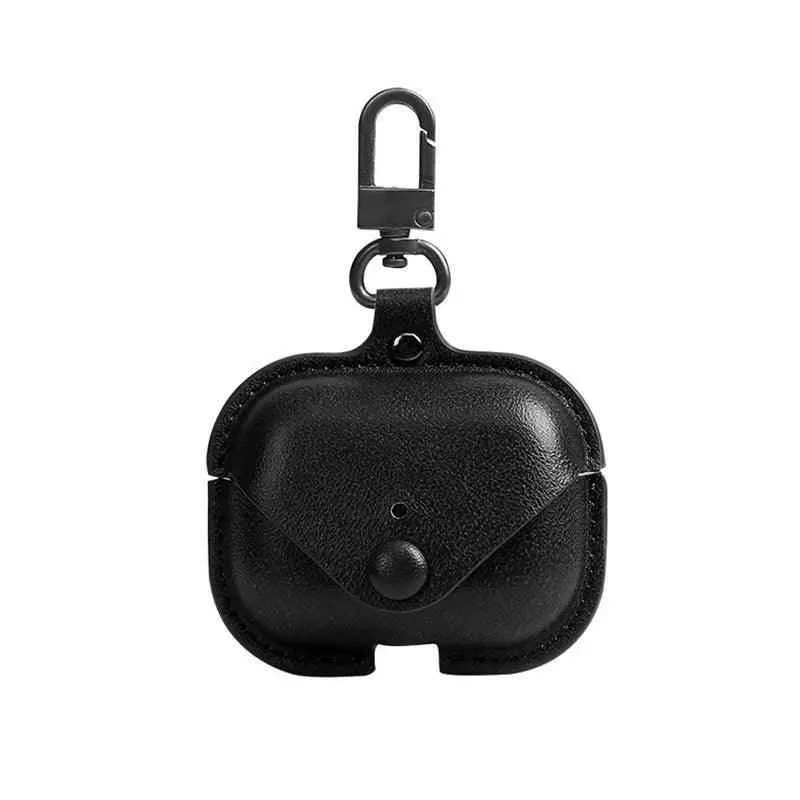 Luxury PU Leather Protective Cover with Hook for AirPods Case 1-3