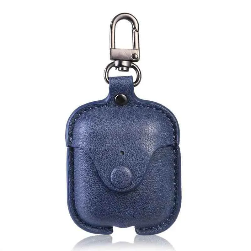 Luxury PU Leather Protective Cover with Hook for AirPods Case 1-3