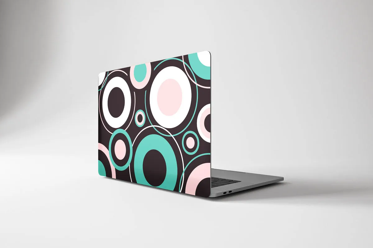 Macbook Hard Shell Case - Retro Circles