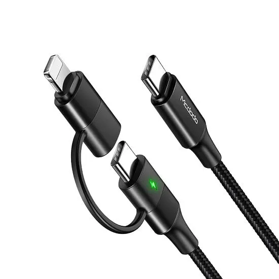 Mcdodo CA-712 | Type-C to Type-C & Lightning Mobile Cable | 2-in-1 Cable