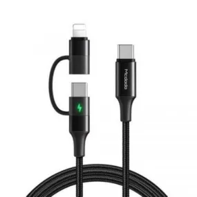 Mcdodo CA-712 | Type-C to Type-C & Lightning Mobile Cable | 2-in-1 Cable