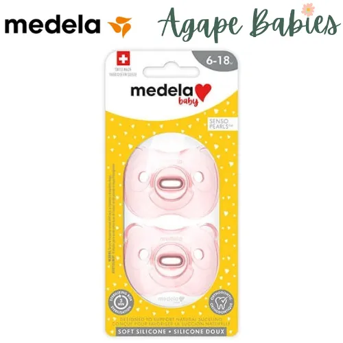 Medela Baby Pacifier Soft Silicone, 6-18M (Girl Duo)