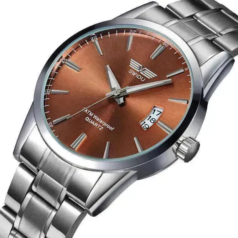 Men's steel single-day watches, non-mechanical, wholesale foreign trade