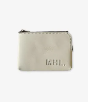 MHL./BASIC LEATHER W ZIP WALLET (BEIGE)