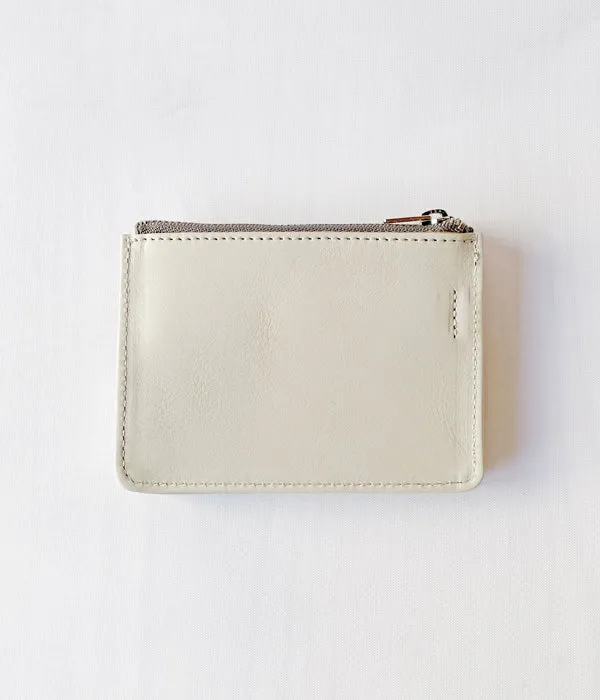 MHL./BASIC LEATHER W ZIP WALLET (BEIGE)