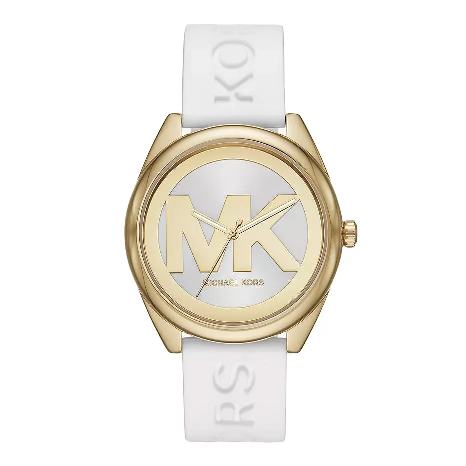 Michael Kors Ladies Watch Janelle 42mm White Gold MK7141