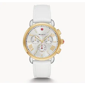 Michele Sporty Sport Sail White Silicone Watch 38mm