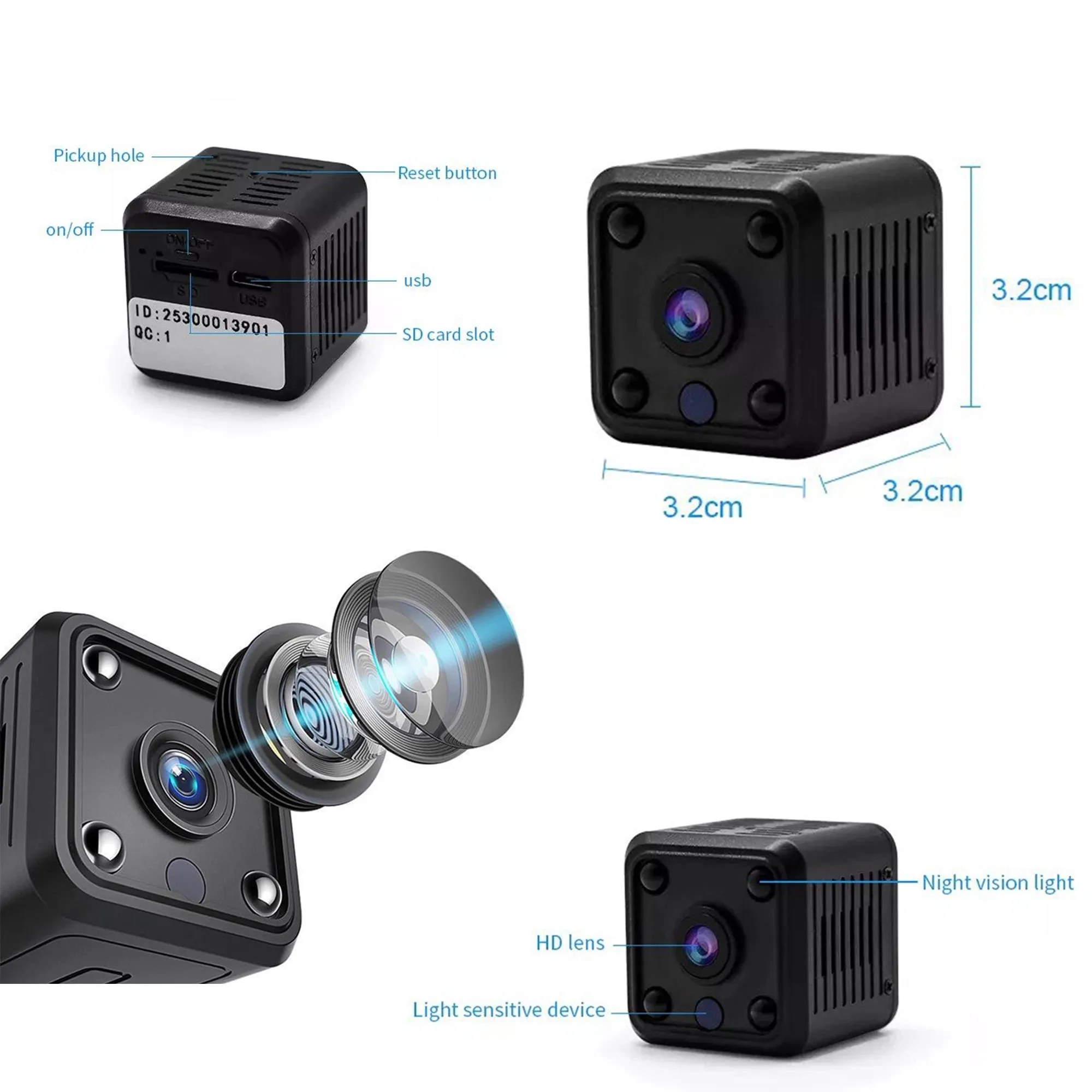 Mini Cube HD Hidden Wi-Fi Camera