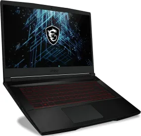 MSI GF63 Thin Gaming Laptop 11UC, Intel i5-11400H, 15.6" Full HD 144Hz Panel, Nvidia GeForce RTX3050, 8GB, 512GB PCIe SSD, Windows 11 - Black