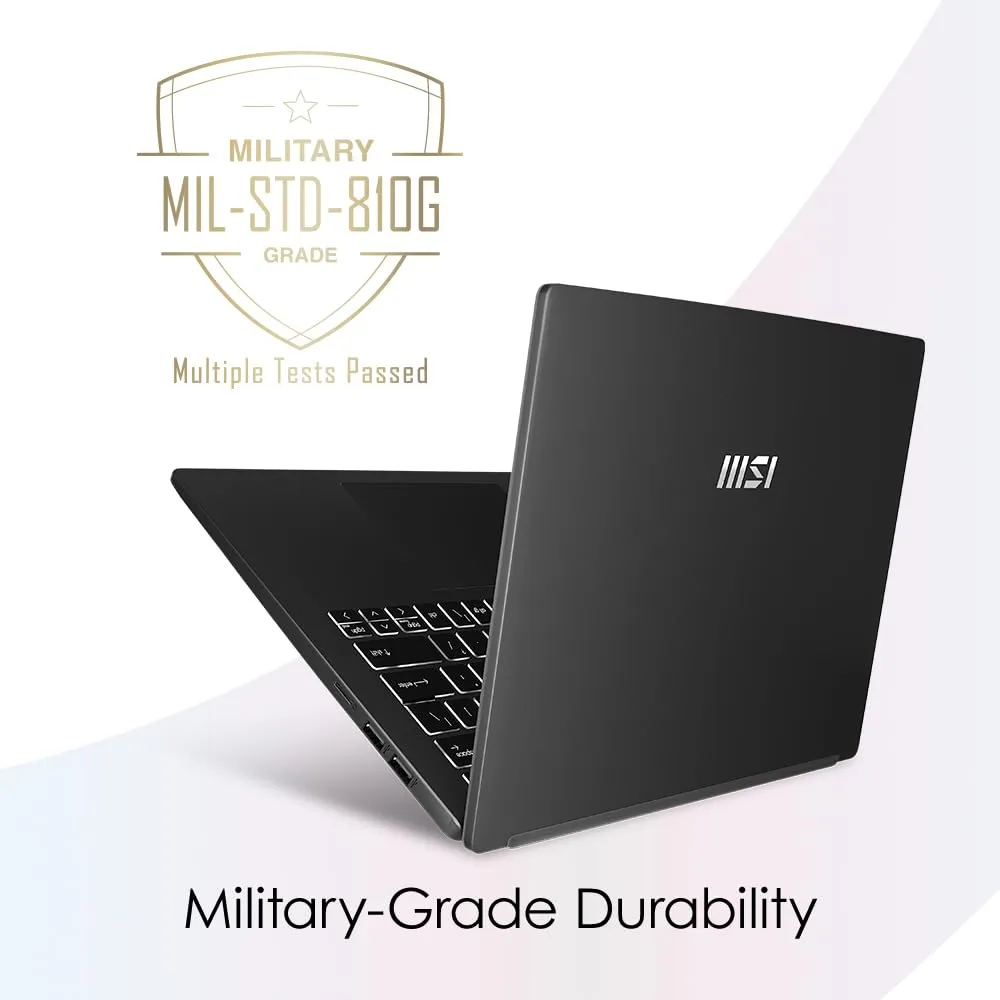 MSI Modern 14, Intel 12th Gen. i7 1255U,36CM Laptop(16GB/512GB NVMe SSD/Windows 11 Home/Iris Xe/Classic Black/1.4Kg), C12MO-1202IN