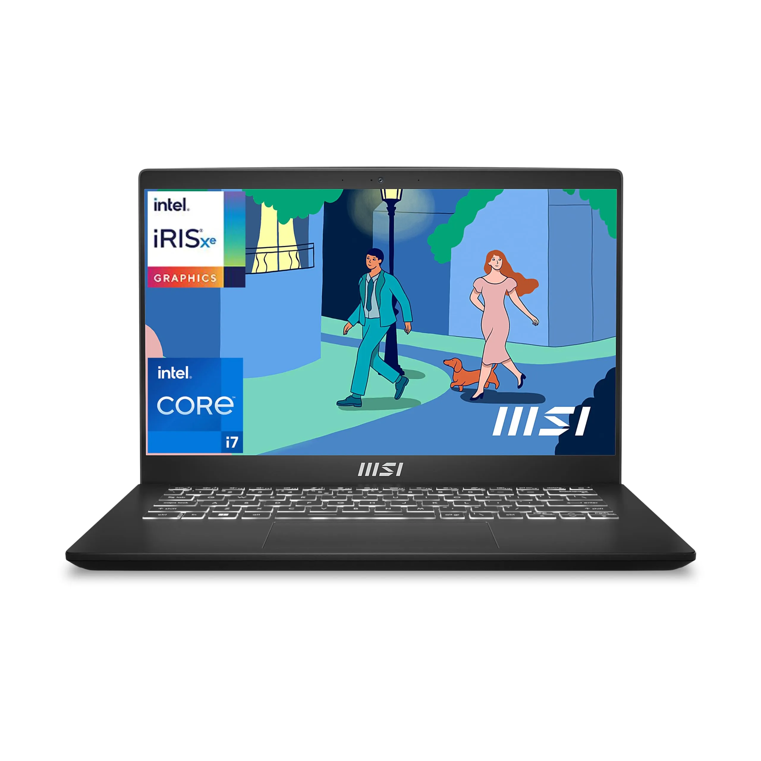 MSI Modern 14, Intel 12th Gen. i7 1255U,36CM Laptop(16GB/512GB NVMe SSD/Windows 11 Home/Iris Xe/Classic Black/1.4Kg), C12MO-1202IN