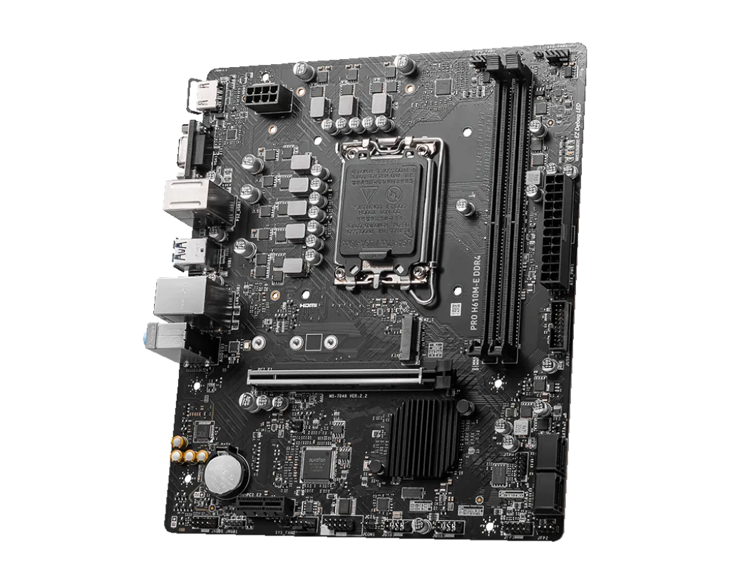 MSI PRO H610M-E DDR4 Micro ATX (mATX) Intel Motherboard | Intel LGA1700 Socket