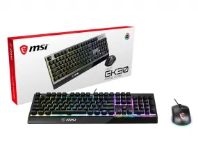 Msi Vigor Gk30 Combo Gaming Keyboard Vigor Gk30 Qwertz   Gaming Mouse Clutch Gm11 Black