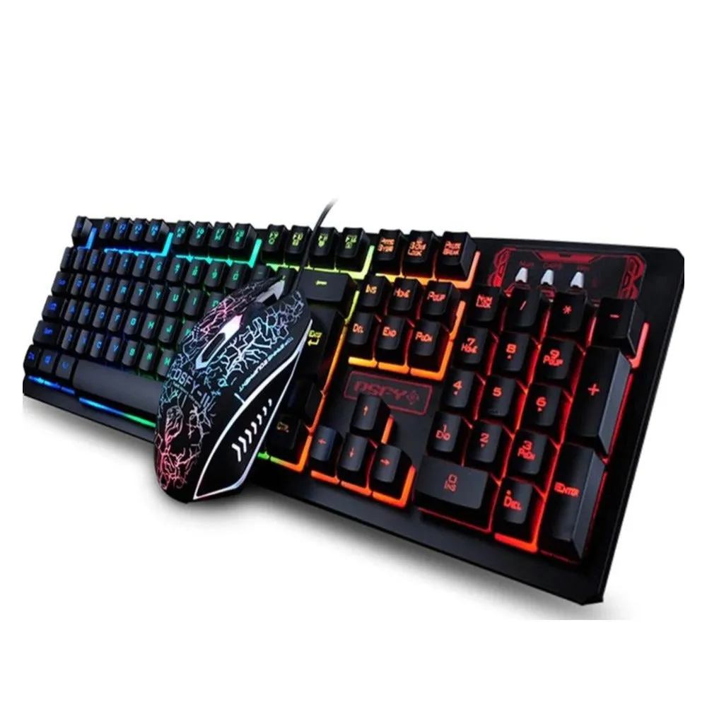 Ninja Dragons Z4 Flame RGB Gaming Keyboard with 2000 DPI Gaming Mouse