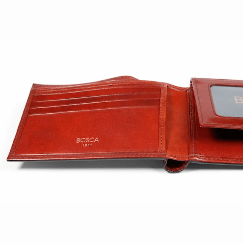 Old Leather Credit Wallet with ID Passcase