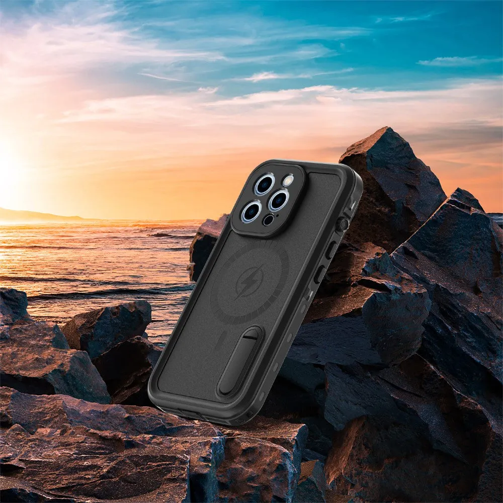 Original Title: Redpepper - Waterproof MagSafe Outdoor Protective Case with Stand for iPhone 13 Pro Max (IP68) - Black