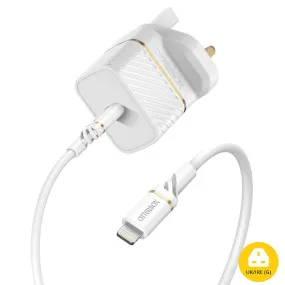 OtterBox 20W USB-C PD UK Power Adapter and USB-C to Lightning Charging Cable