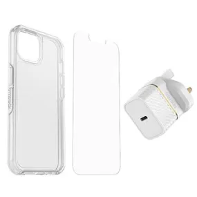 OtterBox KIT for iPhone 13 Pro - Symmetry Clear Cover/Glass/Charger - White