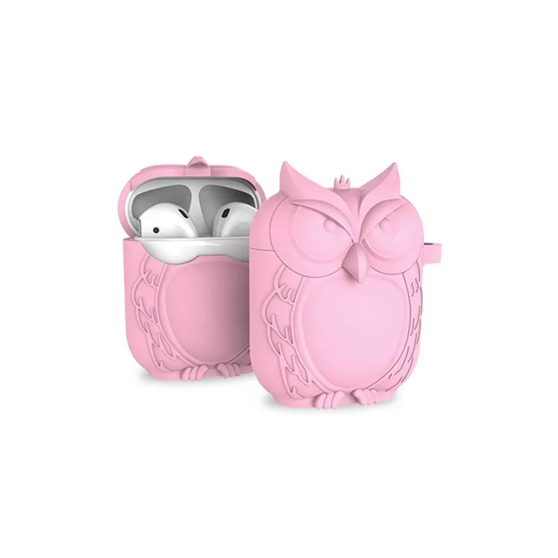 Owl Shape Silicone Shockproof Earphone Case Hook For Apple AirPods