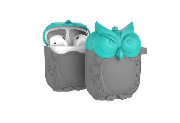 Owl Shape Silicone Shockproof Earphone Case Hook For Apple AirPods